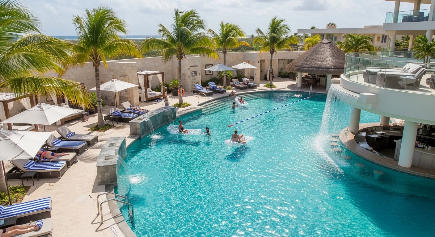 swimming pool caption